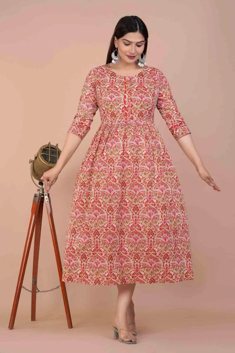 Cotton Printed Maternity Dress for Women 000165XXLPEA