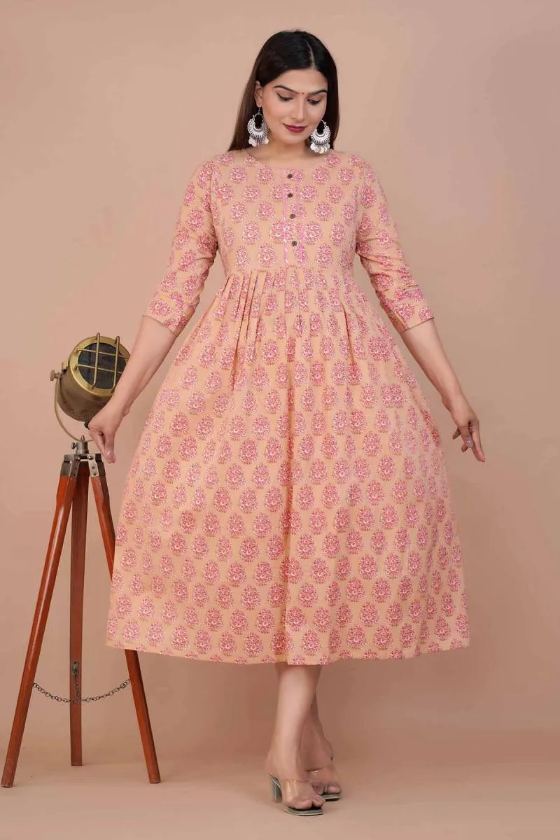 Cotton Printed Maternity Kurti for Women 000174L40PEA