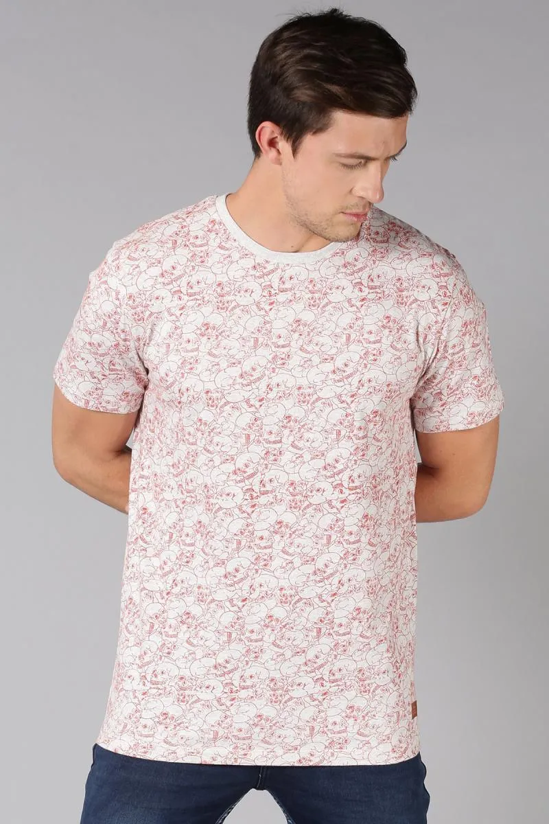 Men's Cotton Floral Print T-shirt