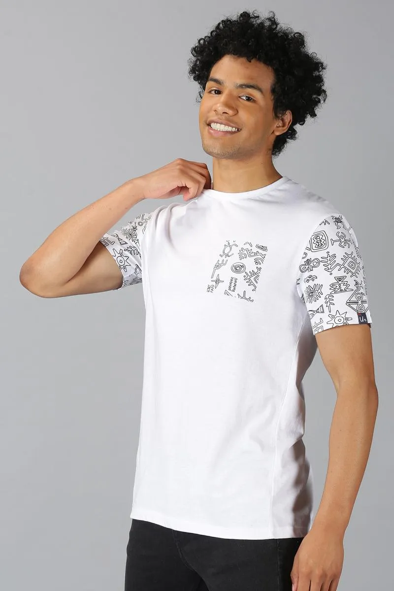 Cotton Graphic Print T-shirt for Men