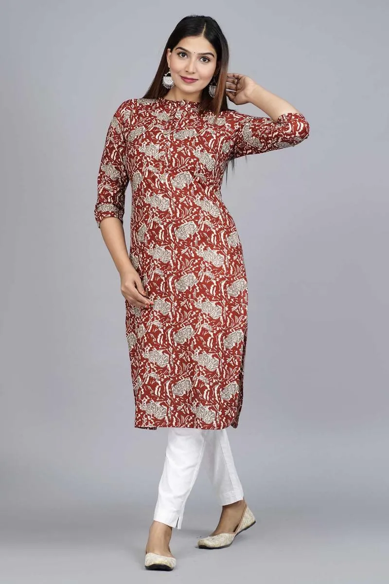 Cotton Printed Kurti for Women 000437XXLMAR
