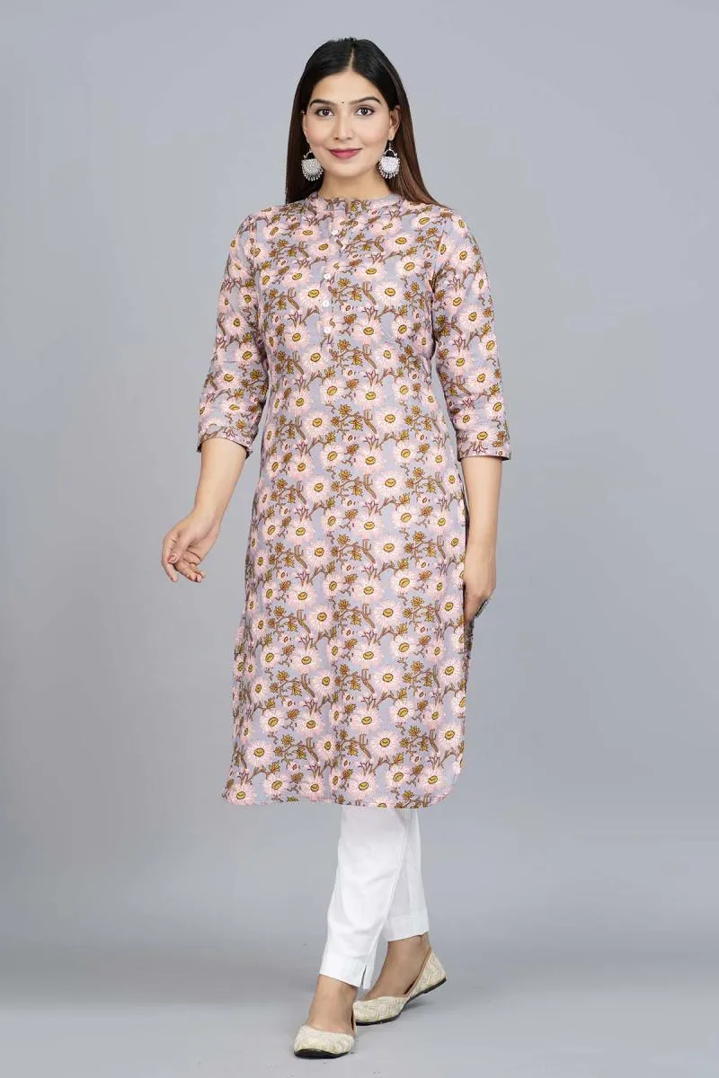 Cotton Print Kurti for Women 000455XL4MUL