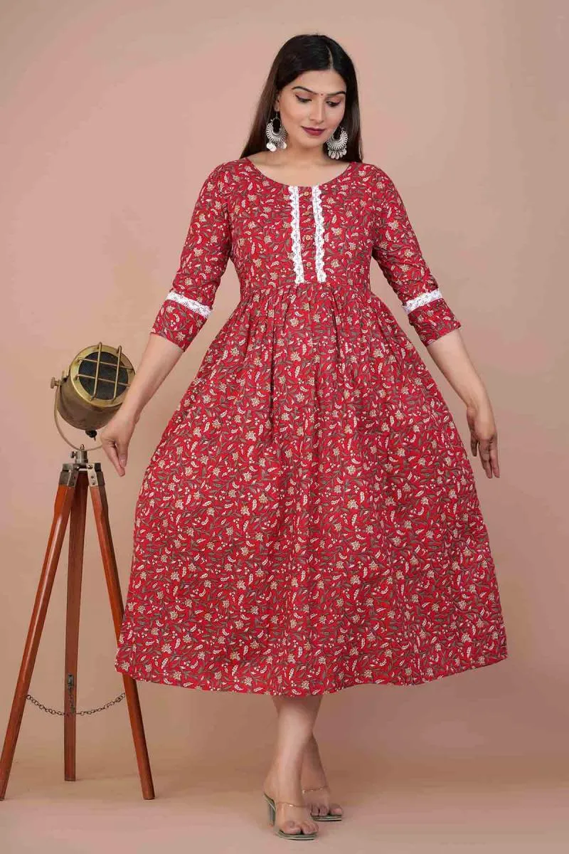 Cotton Printed Maternity Kurti for Women