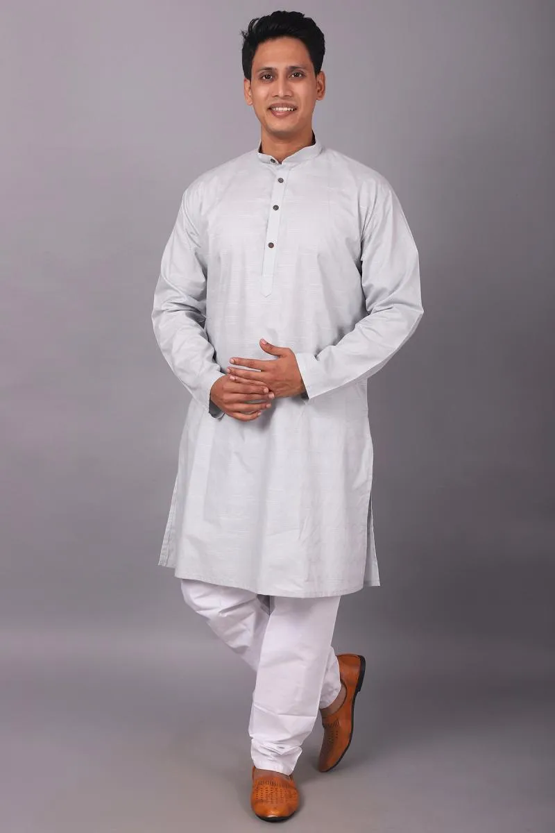 Cotton Kurta Pyjama Set for Men (2-Pcs Set)