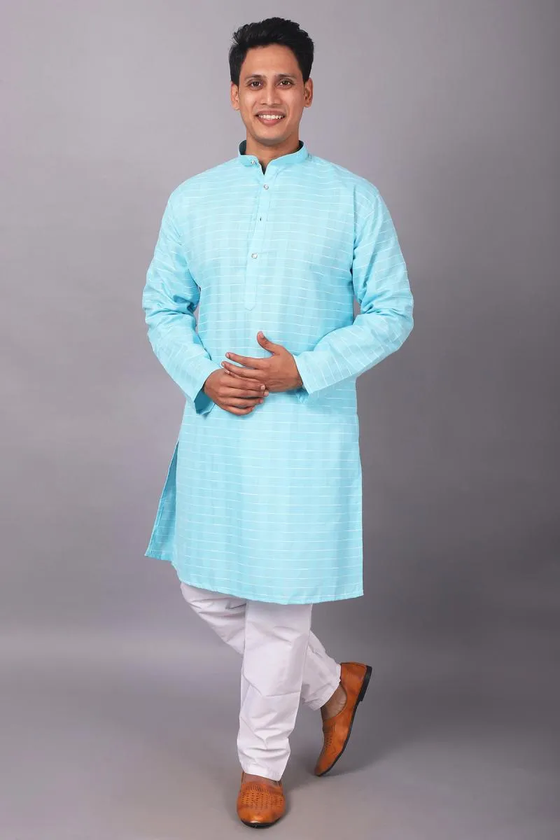 Cotton Kurta Pyjama Set for Men (2-Pcs Set)