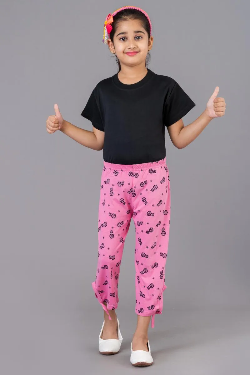 Girl's Cotton Printed Capri (3 - 9 Yrs) 000644BABPIN67YEA
