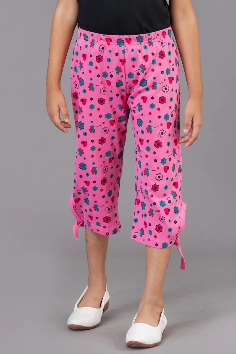 Girl's Cotton Printed Capri (3 - 9 Yrs)