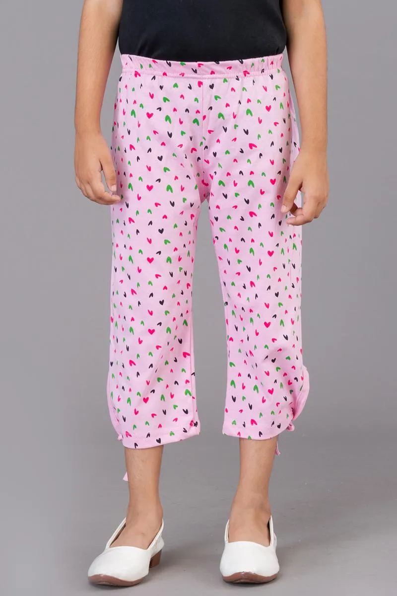 Girl's Cotton Printed Capri (3 - 9 Yrs) 000647BABPIN89YEA