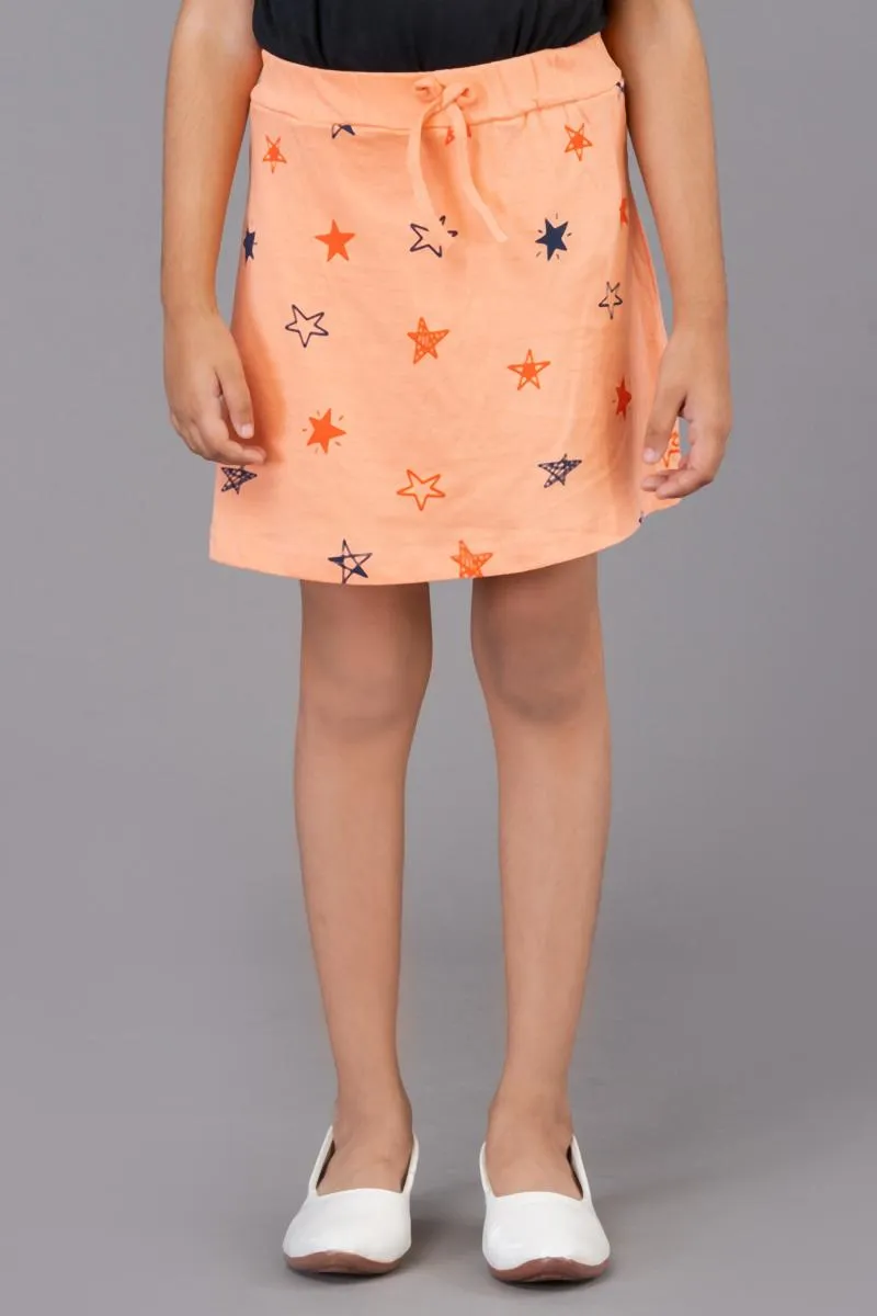Girl's Cotton Printed Skirt (3 - 9 Yrs) 00065389YRSORA