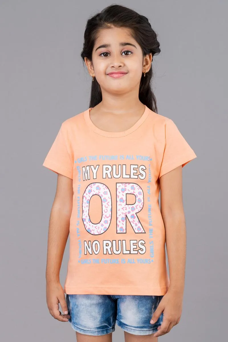 Girl's Cotton Printed Top (3 - 9 Yrs)