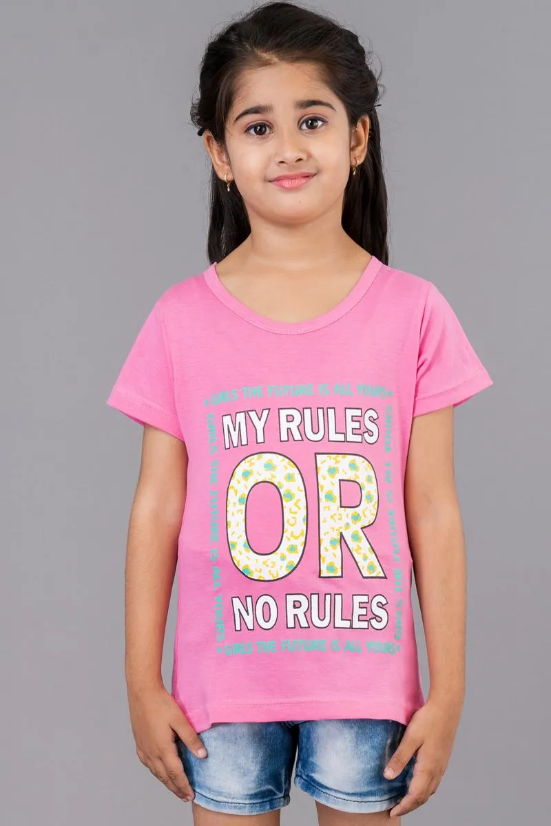Girl's Cotton Printed Top (3 - 9 Yrs)