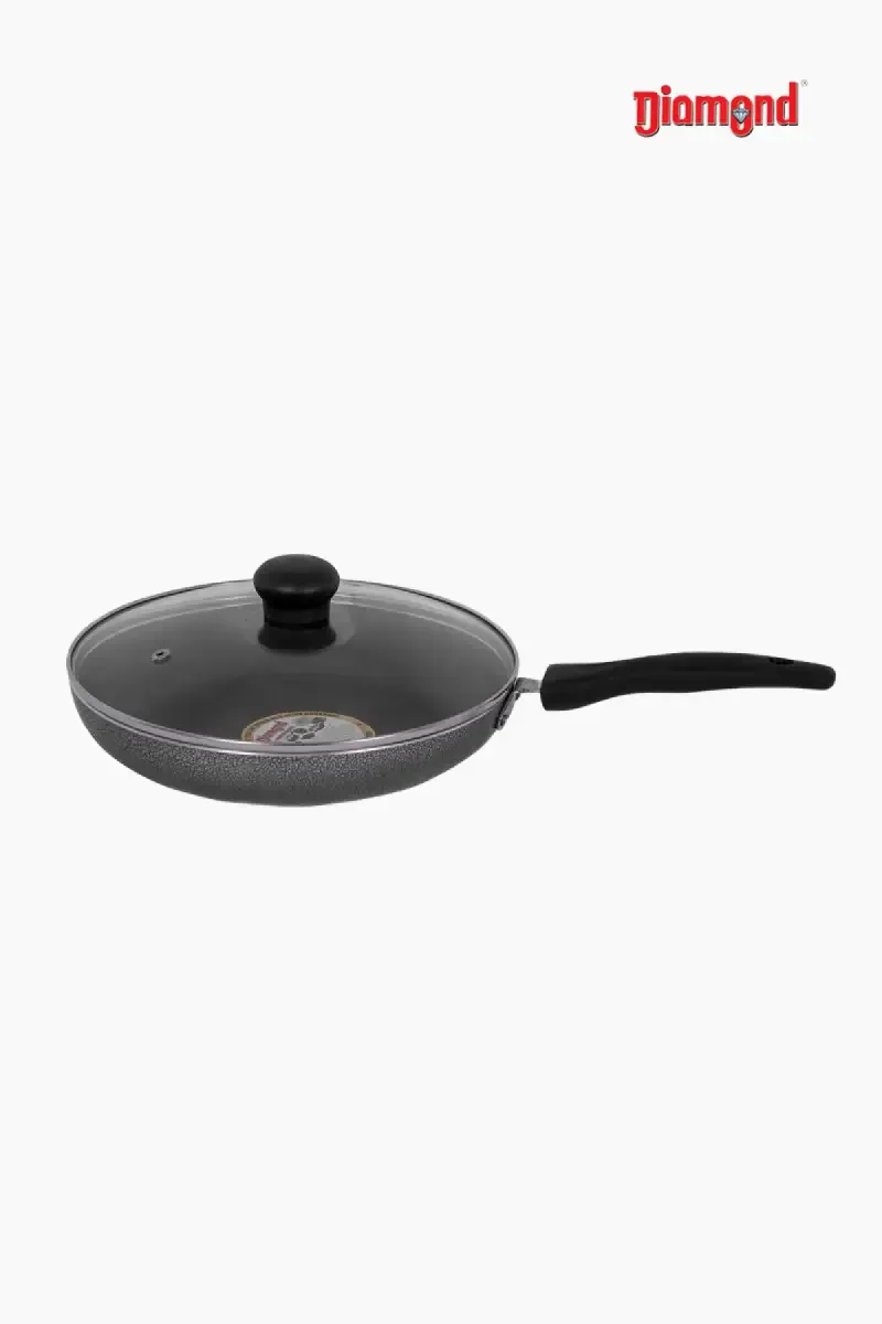 Diamond Nonstick Fry Pan with Lid - 24 cm (500ml)