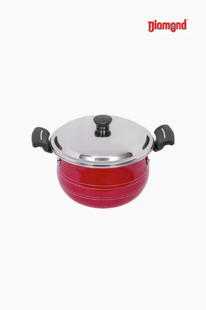 Diamond Nonstick Matka Pot with Lid - 18 cm (2.1 Ltr)
