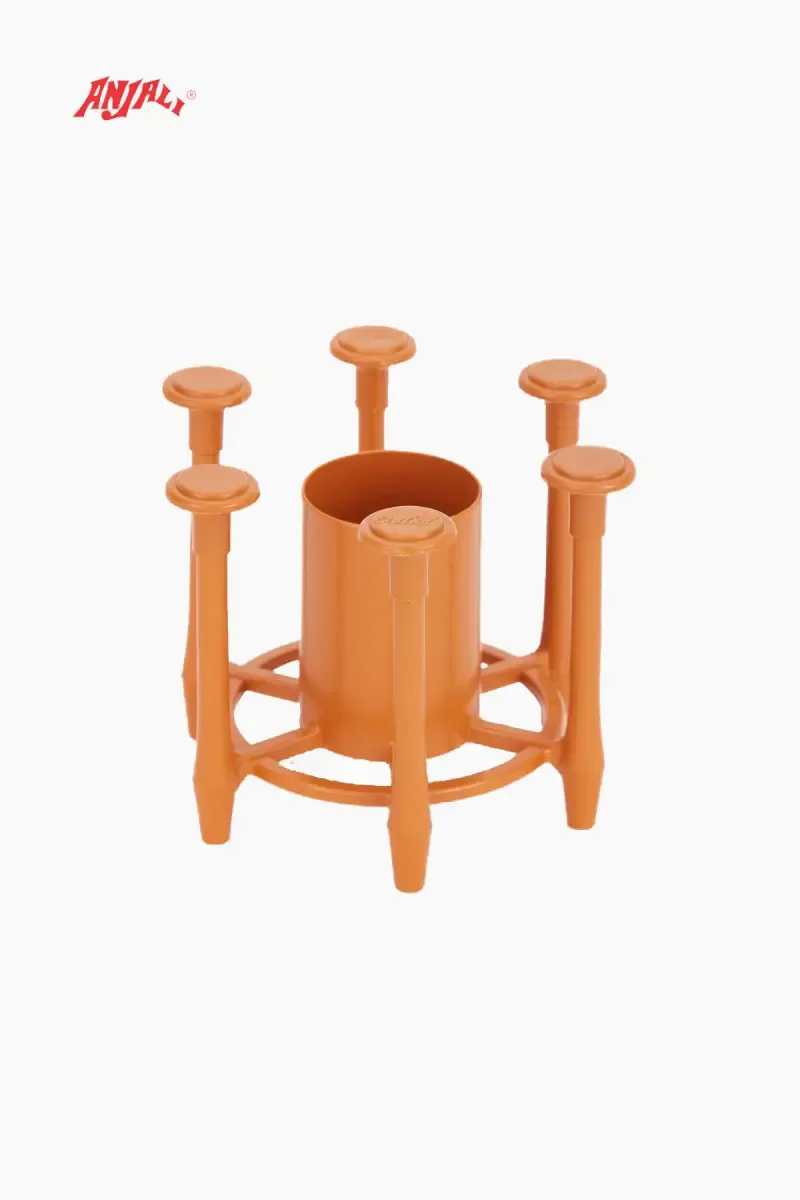 Anjali Plastic Glasses & Spoons Cutlery Stand - 15cm