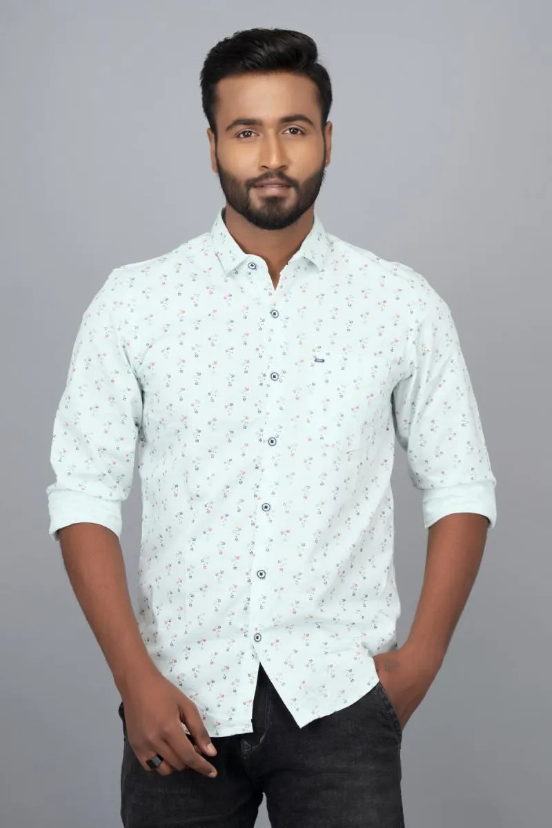 Cotton Linen Printed Shirt for Men