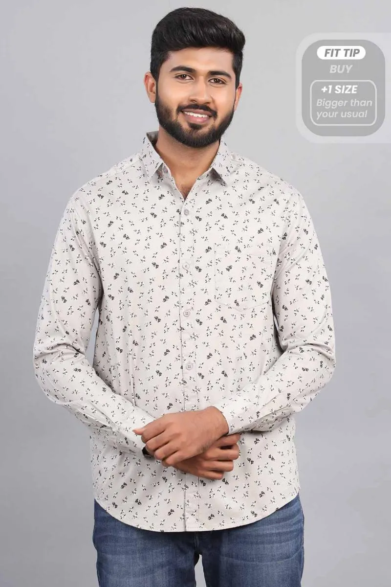 Cotton Printed Casual Shirt for Men 000872BEI40