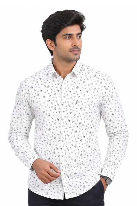 Cotton Floral Print Casual Shirt for Men