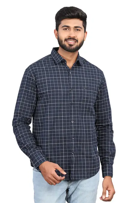Men's Cotton Checkered Shirt