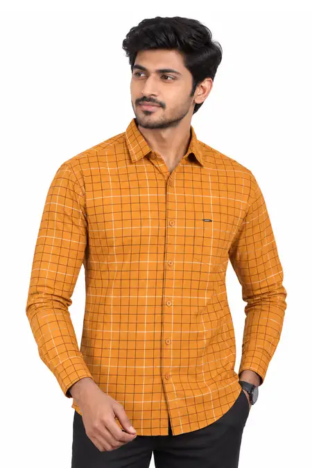 Cotton Checkered Shirt for Men
