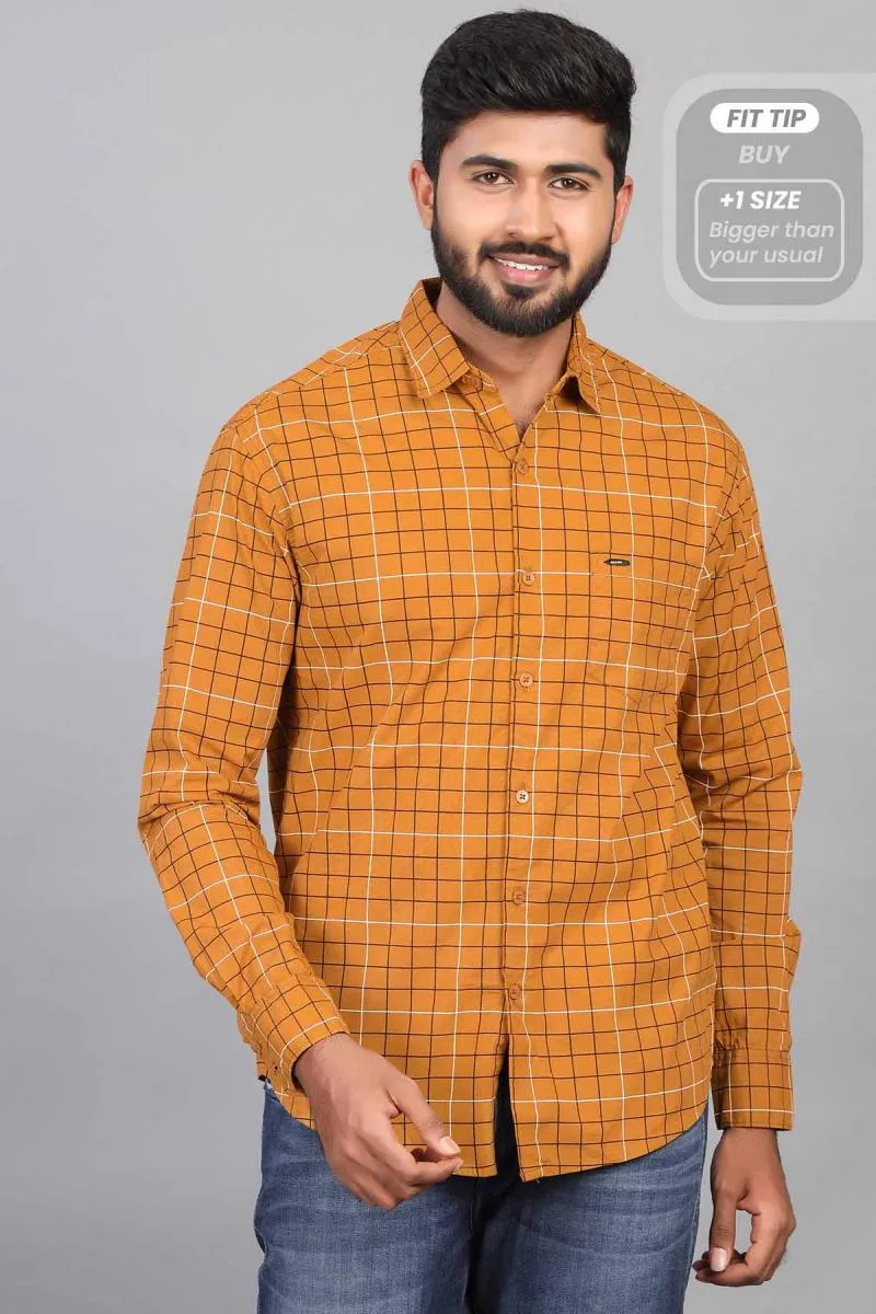 Cotton Checkered Shirt for Men 000885MUS44