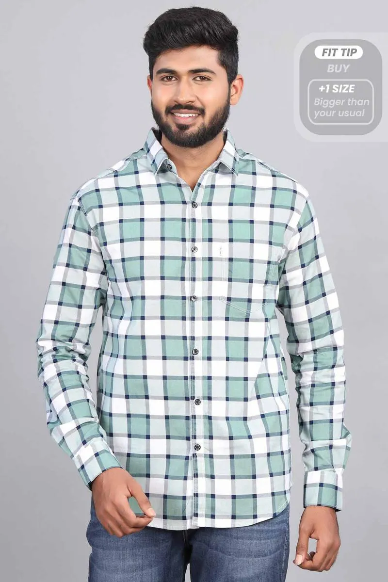Cotton Checkered Shirt for Men