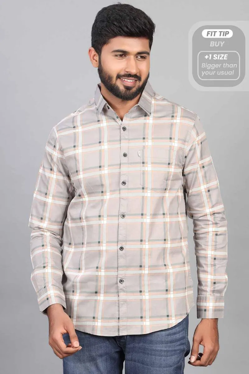 Men's Cotton Checkered Shirt 