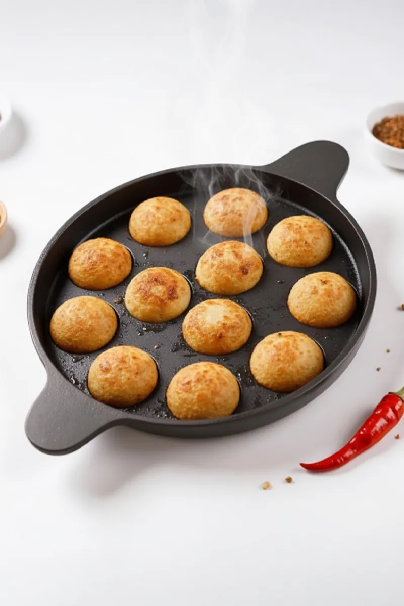 Bluevel 12 Pit/Cup Cast Iron Kuzhi Paniyaram/Paddu Pan/Appe Maker, Pre-Seasoned, 100% Pure, Toxin-Free, 8.5 Inch, 1.8 kg 001206BLA0.1LTR