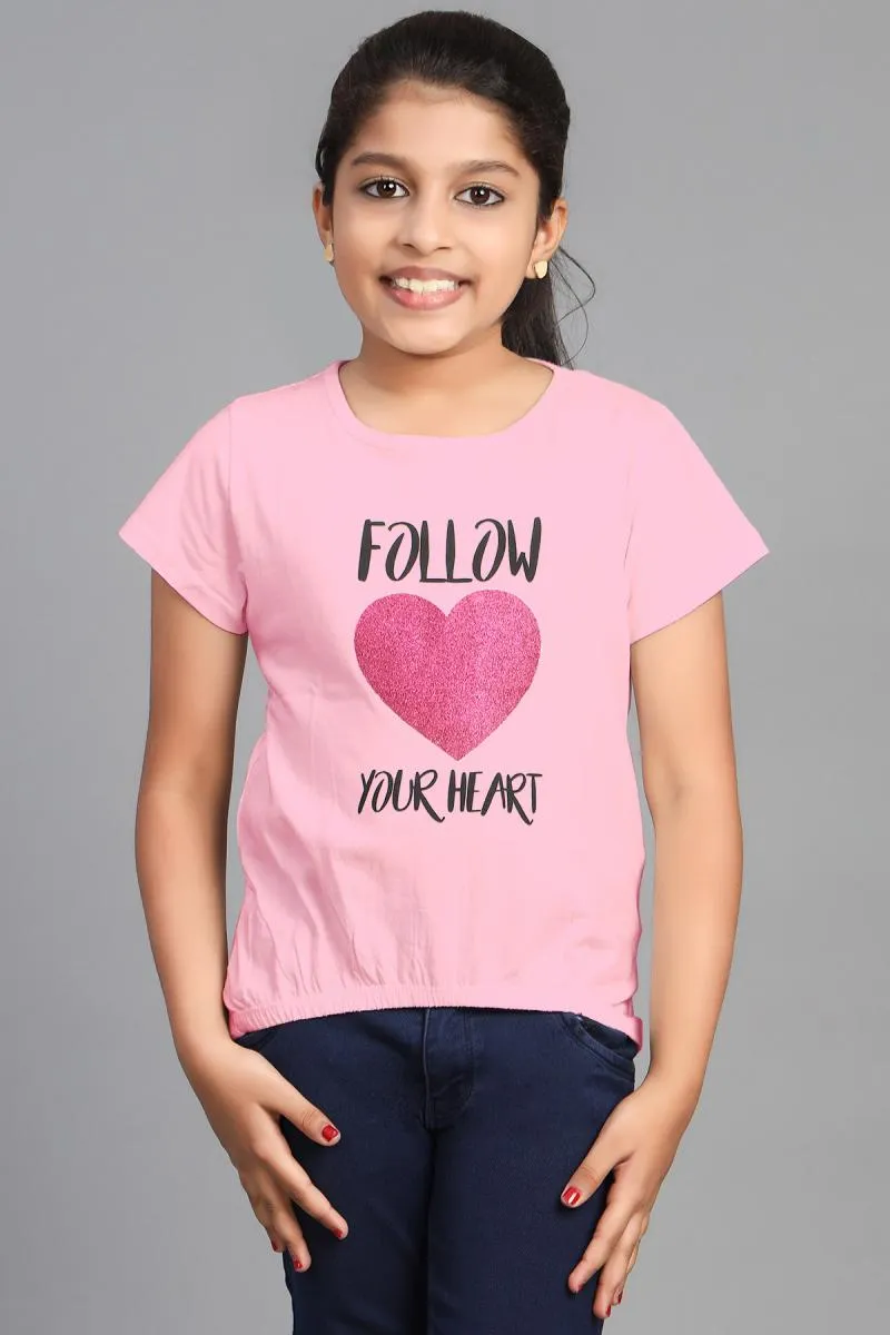 Pure Cotton Printed T-Shirt for Girl (3 - 12 Yrs) 00133156YRSPIN