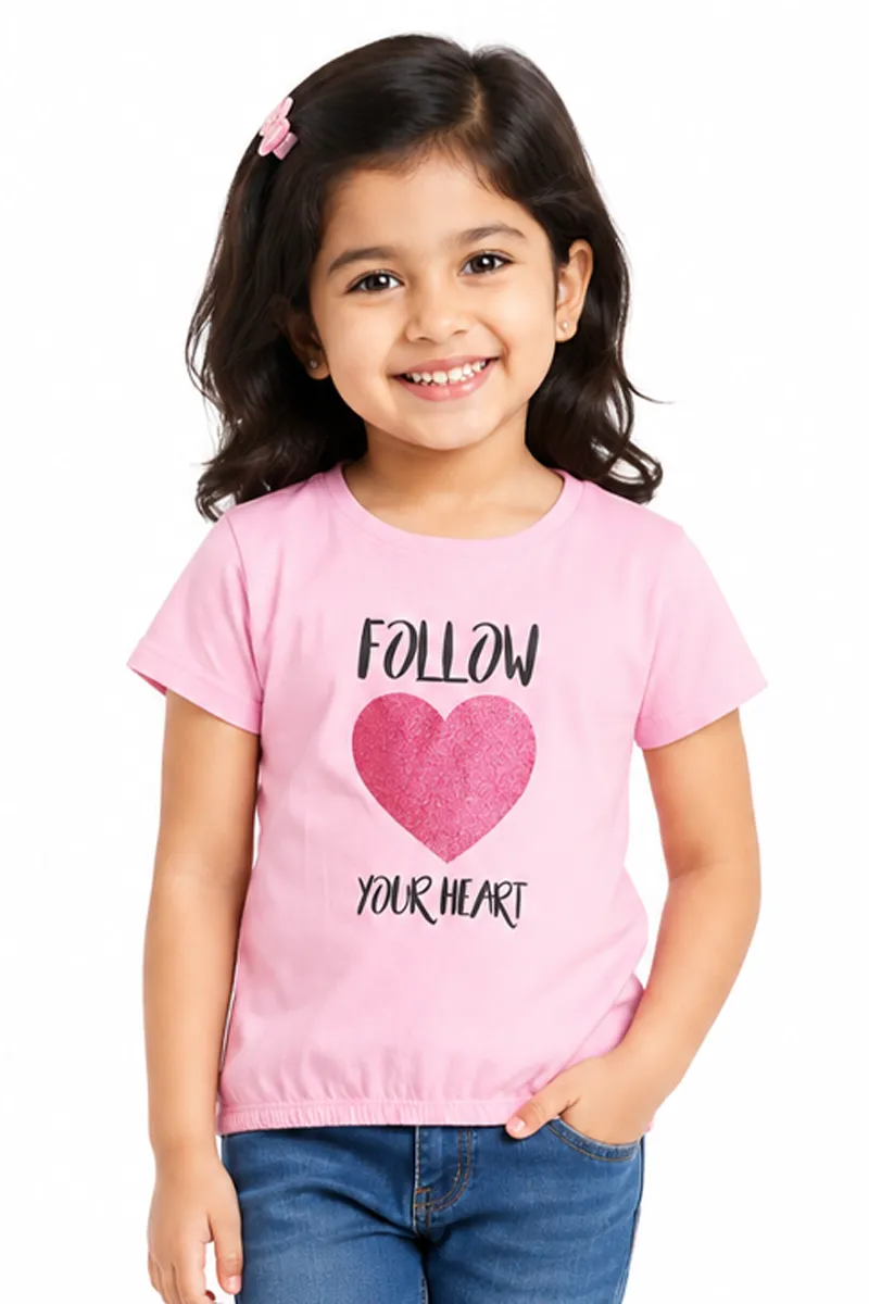 Pure Cotton Printed T-Shirt for Girl (3 - 12 Yrs)