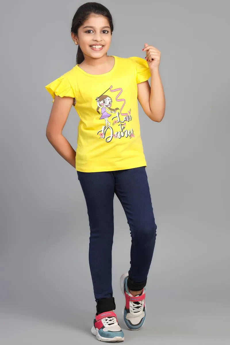 Pure Cotton Printed T-Shirt for Girl (3 - 12 Yrs) 00134123YRSMUS