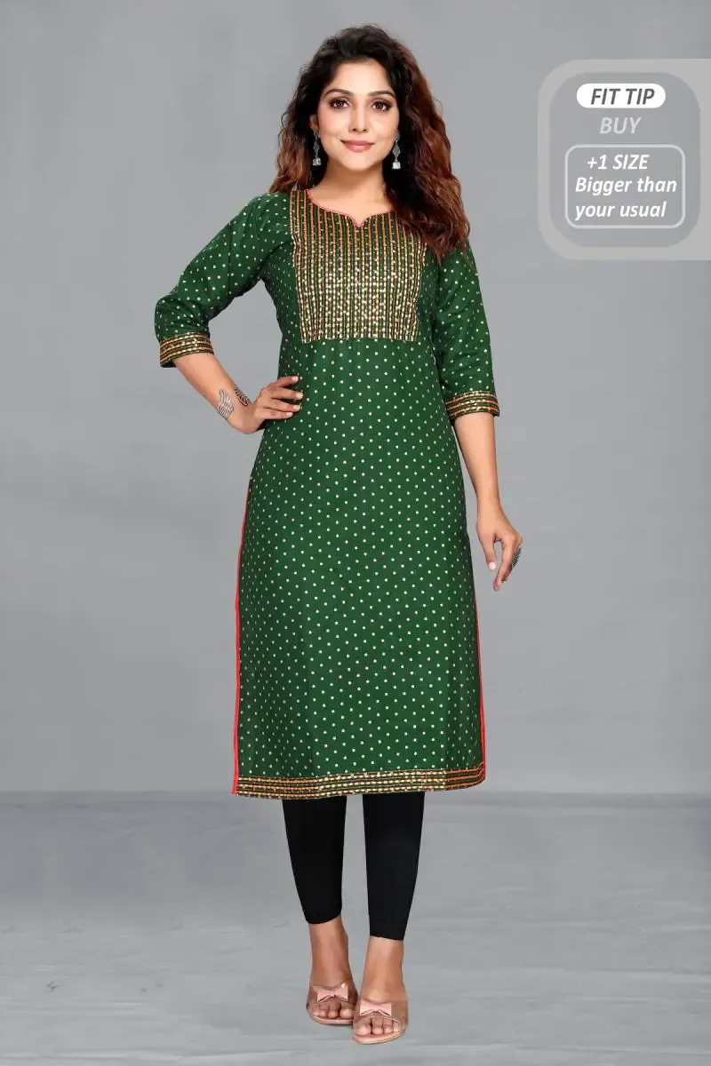 Cotton Blend Printed Kurti for Women