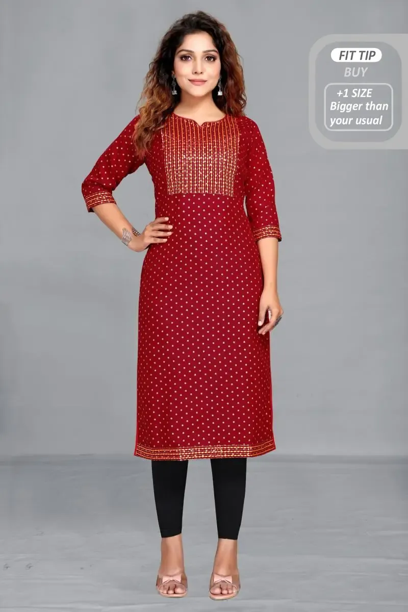Cotton Blend Printed Kurti for Women
