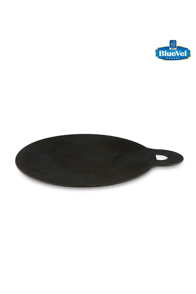 Bluevel 100% Pure Sheet Iron Tawa, Pre-Seasoned, Toxin-Free, 11 Inch, 1.5 kg 001555BLA0.1LTR