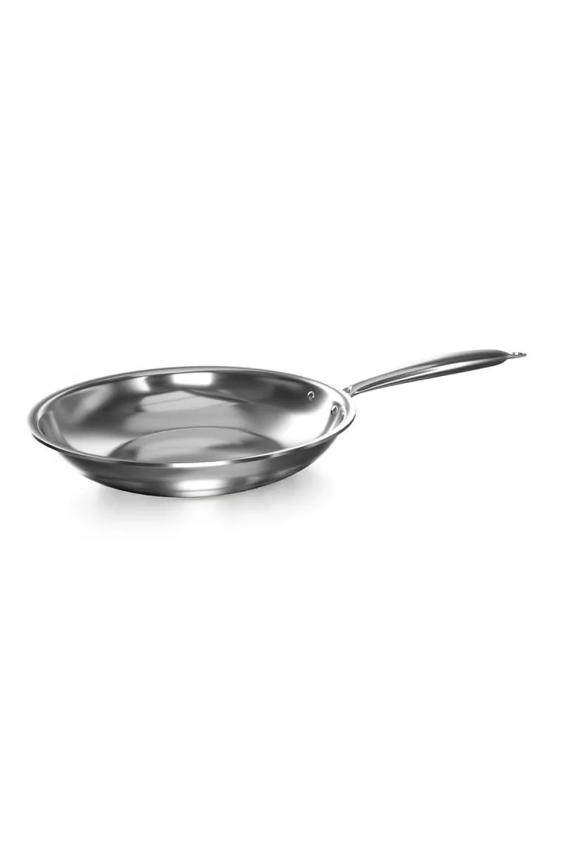 Triply Stainless Steel Induction Base Fry Pan - 24 cm (400 ml / 0.4 Ltr) (Impex)