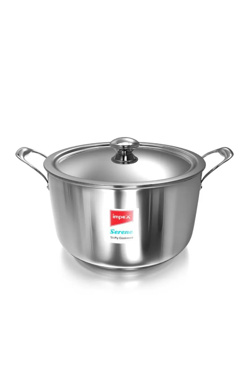 Triply Stainless Steel Sauce Pan with Lid - 20 cm (3 Ltr) (Impex)