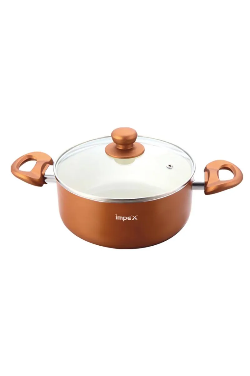 Impex Nonstick Ceramic Aluminium Biriyani Pot with Lid - 28 cm (6 Ltr)