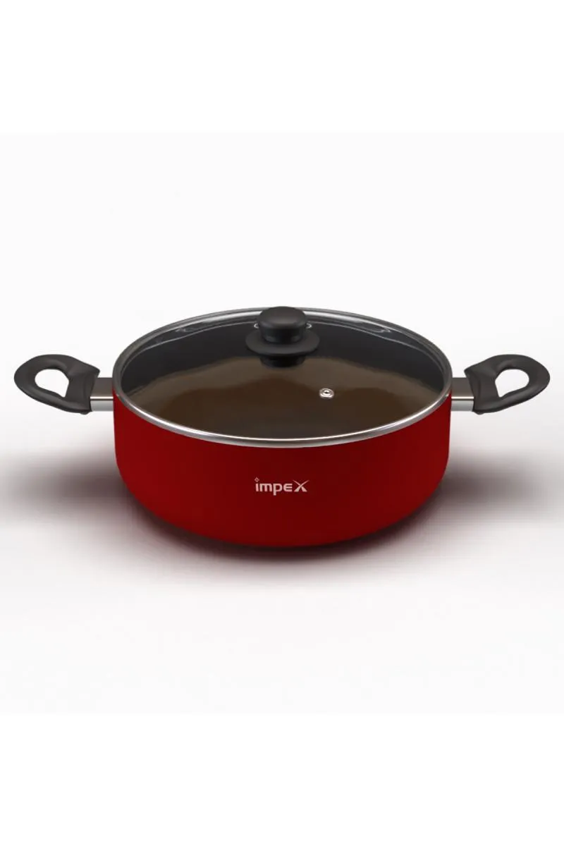 Impex Nonstick Aluminium Sauce Pan with Lid - 20 cm (2 Ltr)