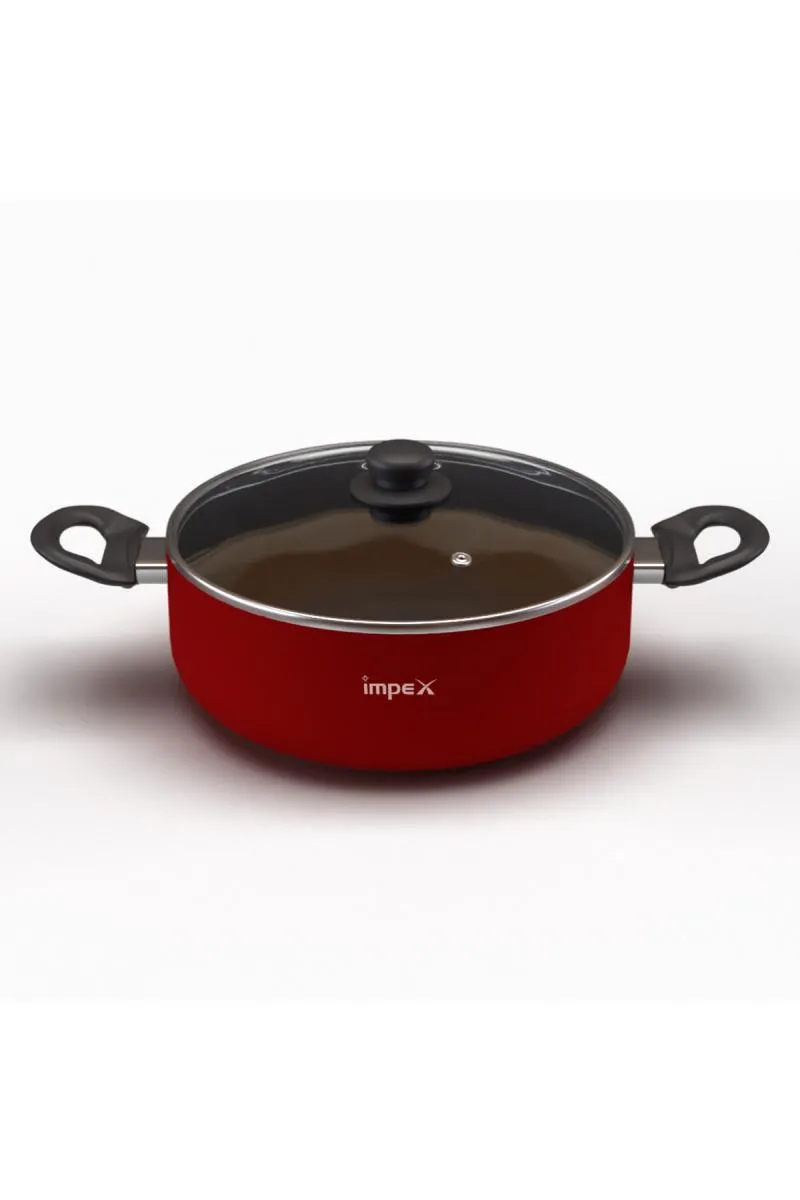 Impex Nonstick Aluminium Sauce Pan with Lid - 24 cm (3 Ltr)