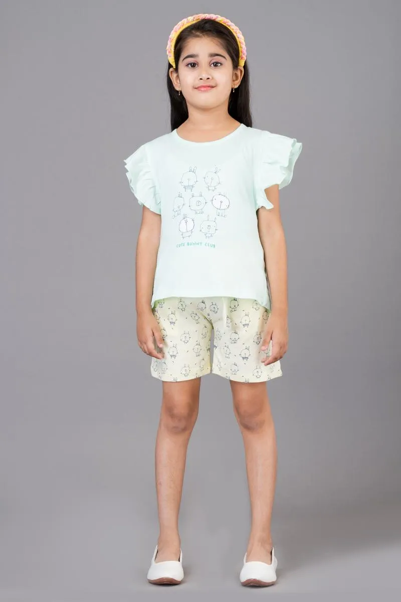 Girl's Pure Cotton Printed Clothing Set (3 - 6 Yrs) 001698LIGGRE56YEA