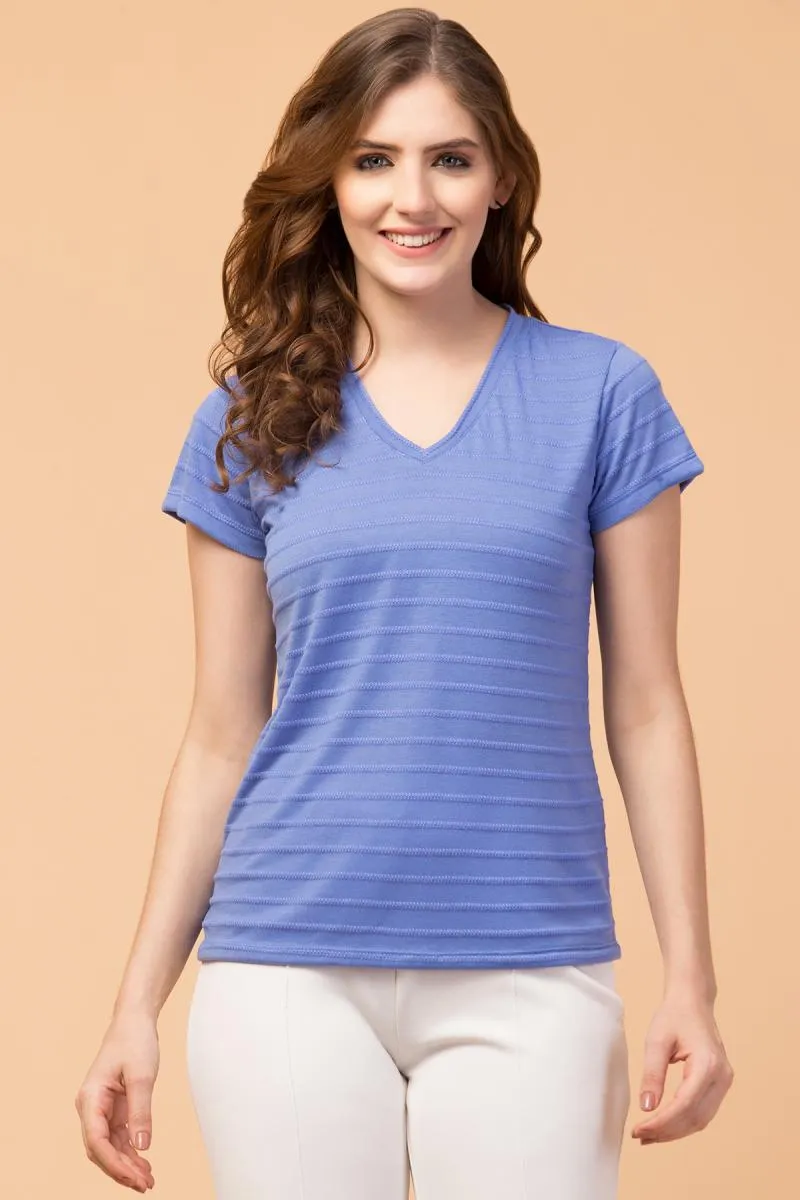 Pure Cotton Striped T-Shirt for Women