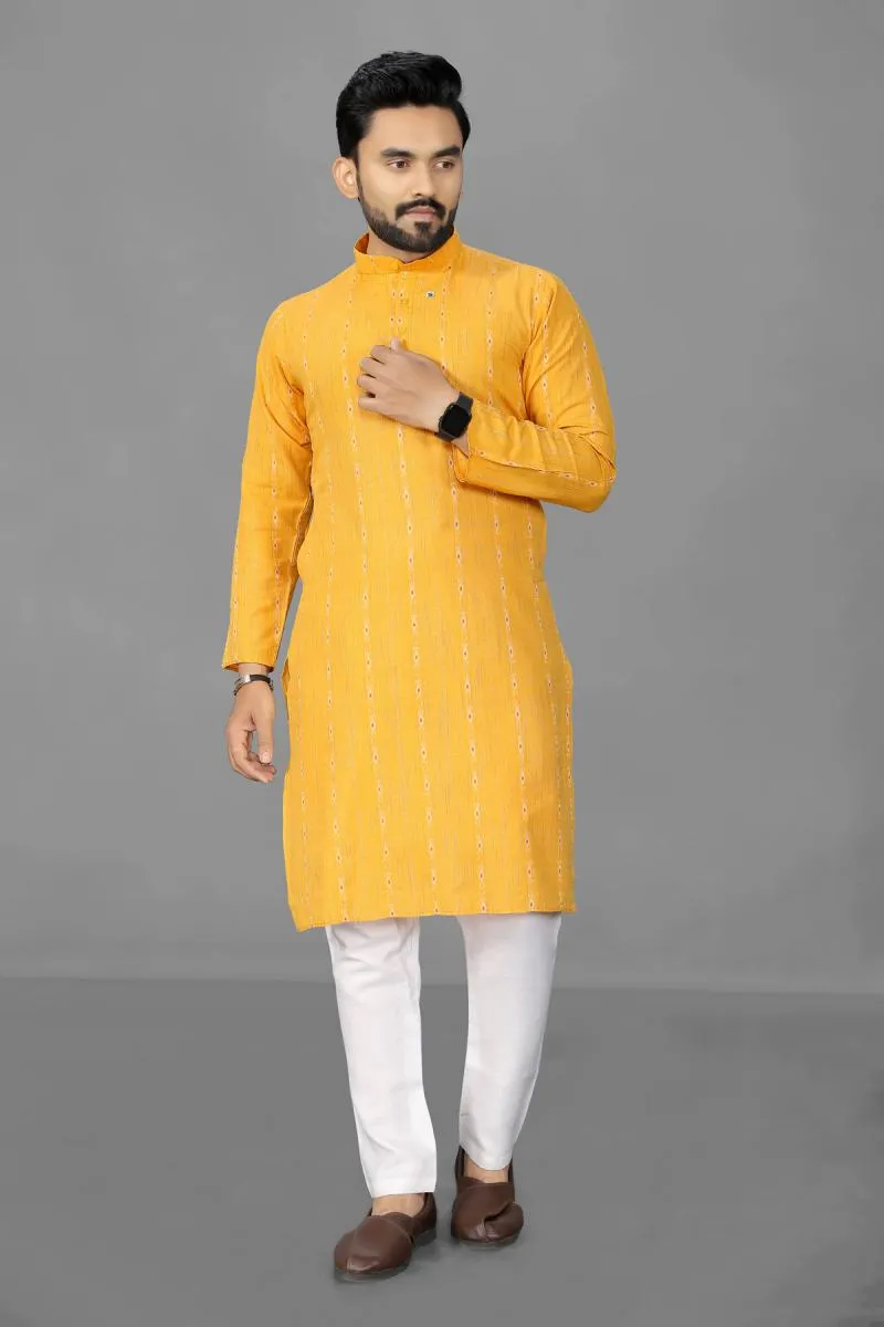 Cotton Poly Printed Kurta for Men
