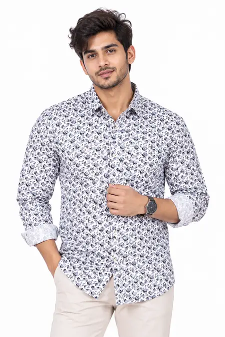 Cotton Printed Casual Shirt for Men