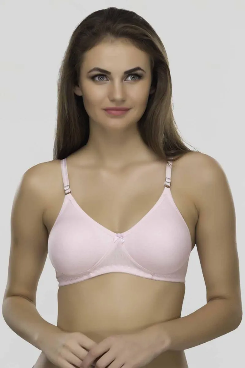 Cotton Blend Non Padded T-Shirt Bra for Women 001979PIN30B
