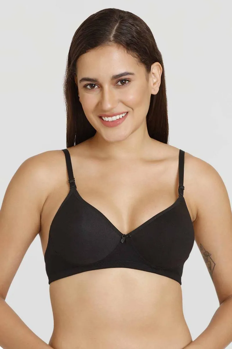 Cotton Blend Full Coverage Padded Bra for Women 002097BLA40B