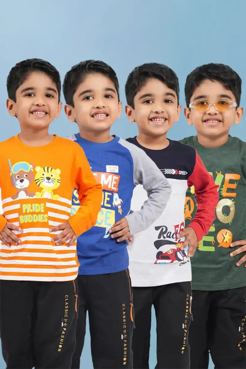 Pack Of 4 Printed T-shirt for Boy