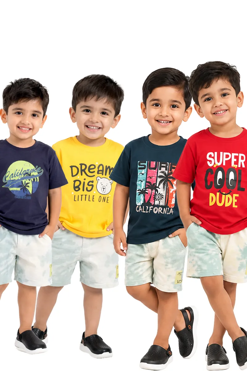 Pack Of 4 Printed T-shirt for Boy