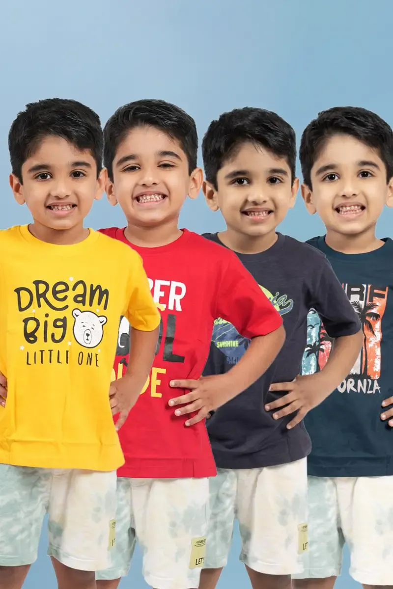 Pack Of 4 Printed T-shirt for Boy 00231756YRSMUL