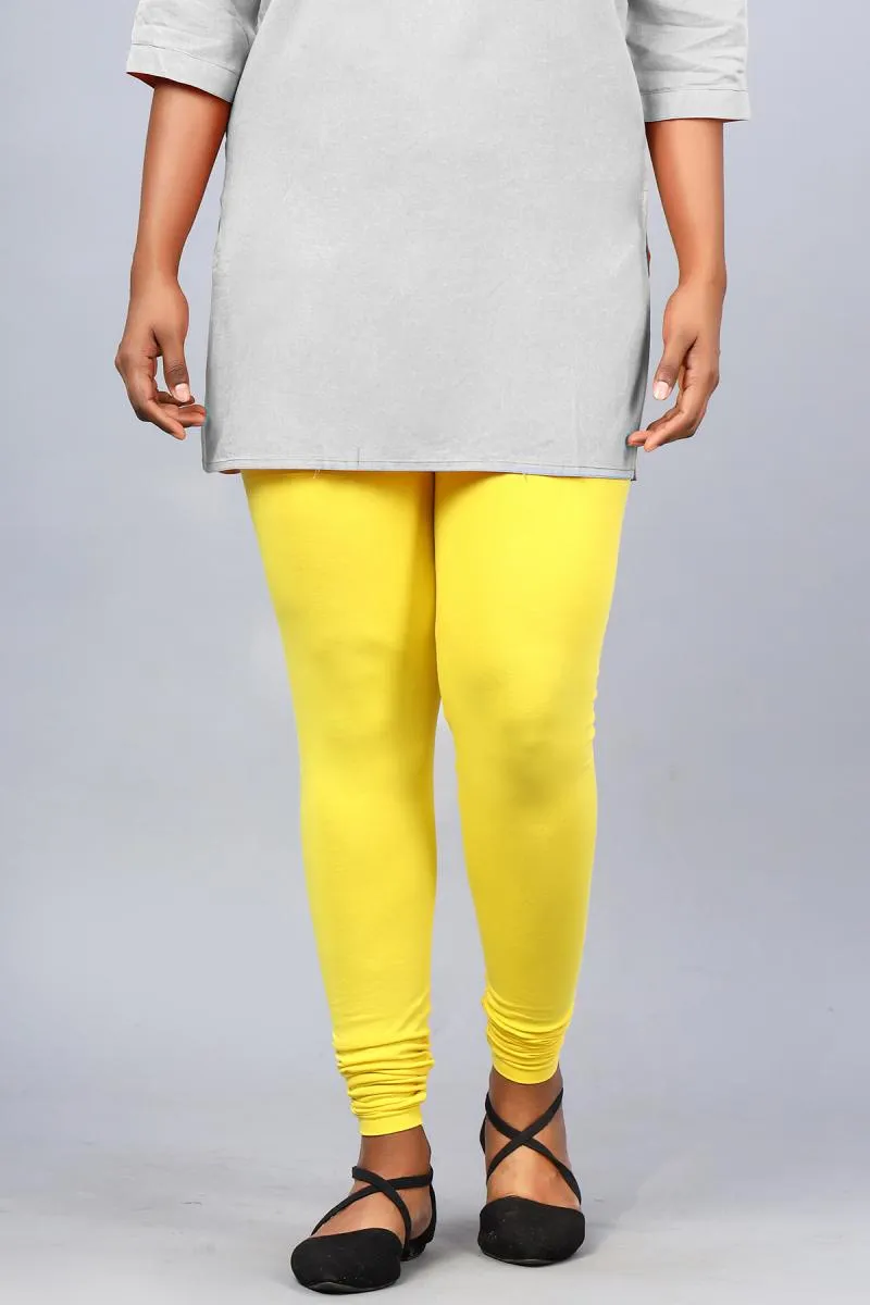 Women's Cotton Lycra Churidar Leggings 00242340LEM