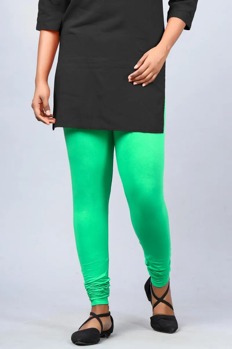 Women's Cotton Lycra Churidar Leggings 00242342GRE