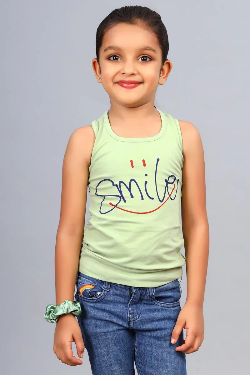 Cotton Blend Printed T-shirt for Girl (3 - 12 Yrs) 00249034YRSGRE